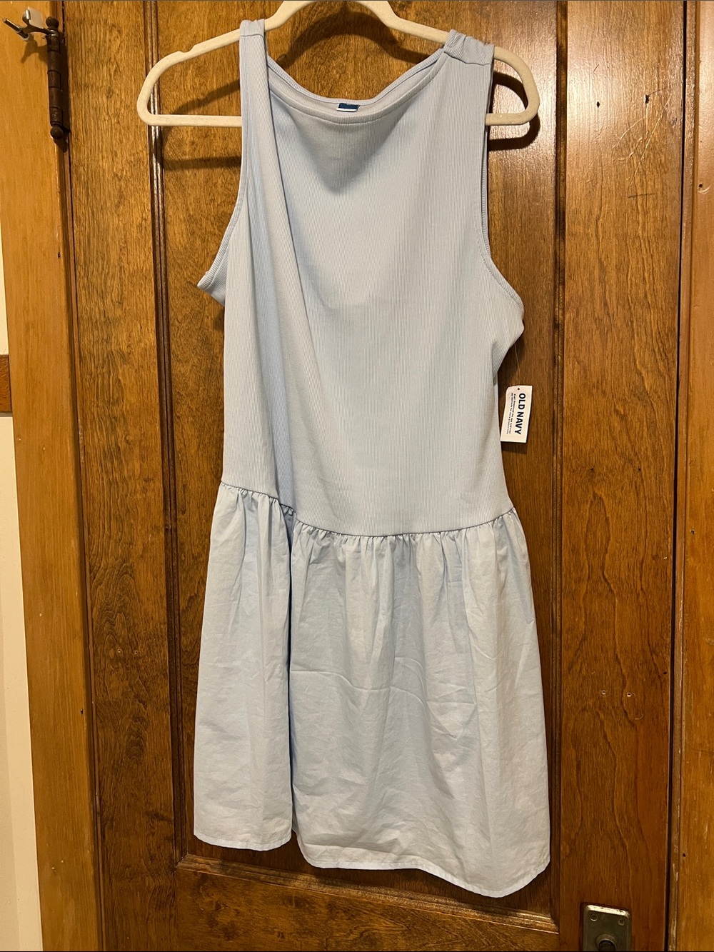 Old Navy Light Blue Sleeveless Drop-Waist Dress